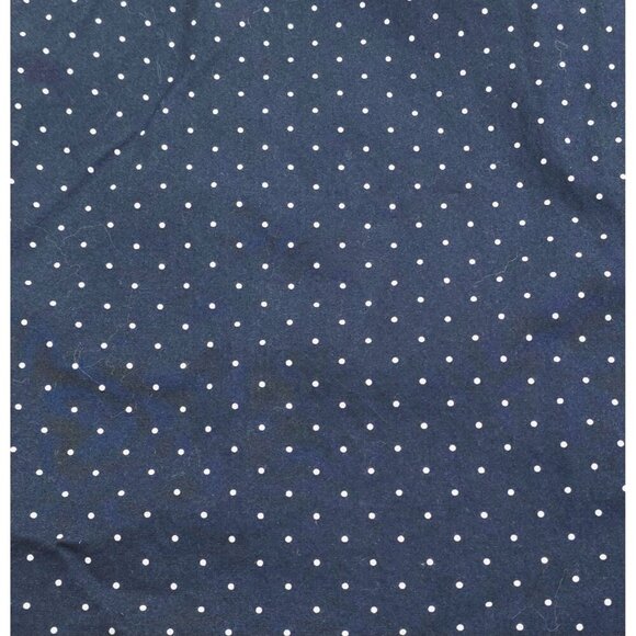 J. Crew Slim Untucked Stretch Size Large Mens Navy White Polka Dot Button Down - Picture 7 of 10